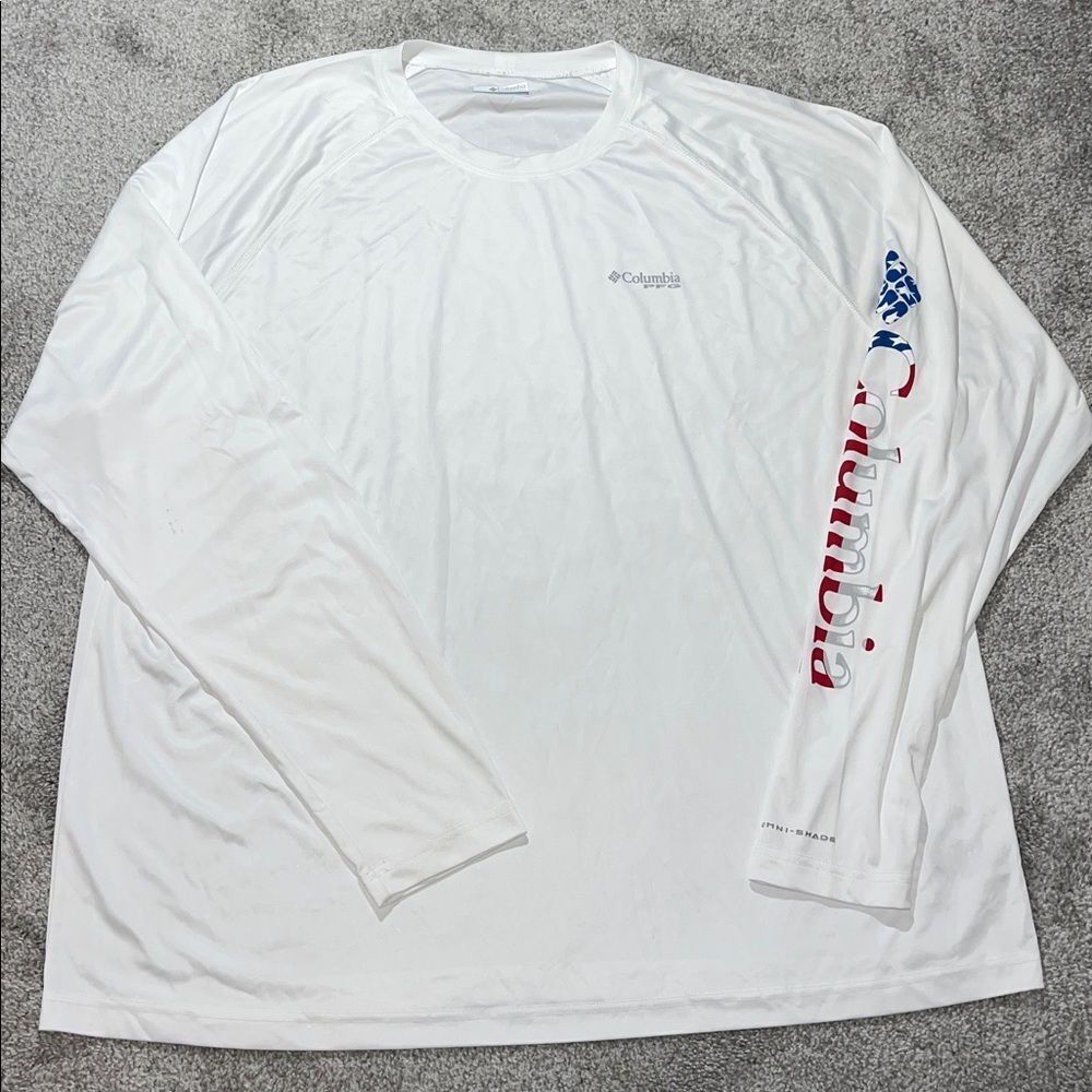 New COLUMBIA PFG Terminal Tackle Duke OmniShade Long Sleeve Shirt 3XL 4th July